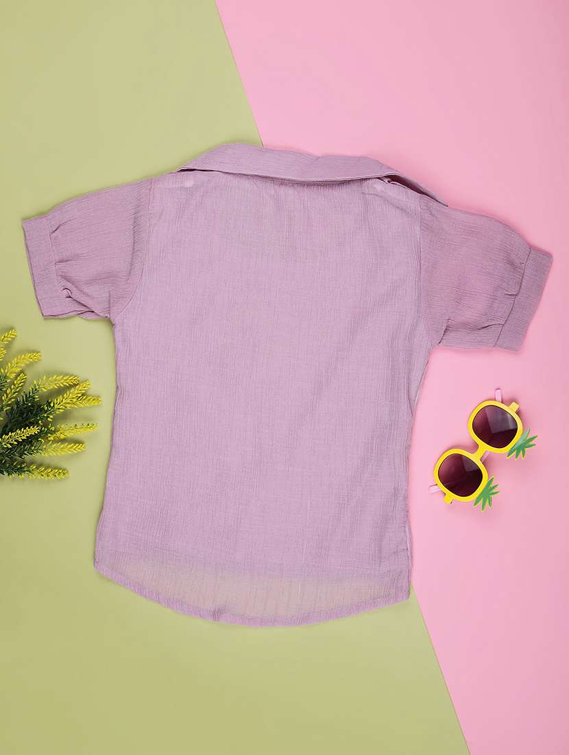 girls solid short sleeve top - 21941288 -  Standard Image - 1