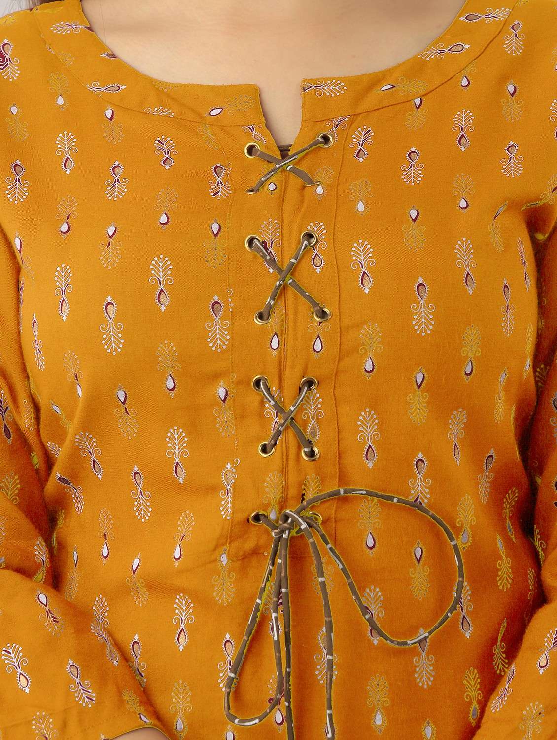 women three quarter sleeve straight kurta - 21941358 -  Standard Image - 4