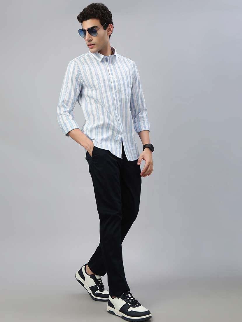 men solid mid rise flat front casual chinos  - 21941373 -  Standard Image - 4