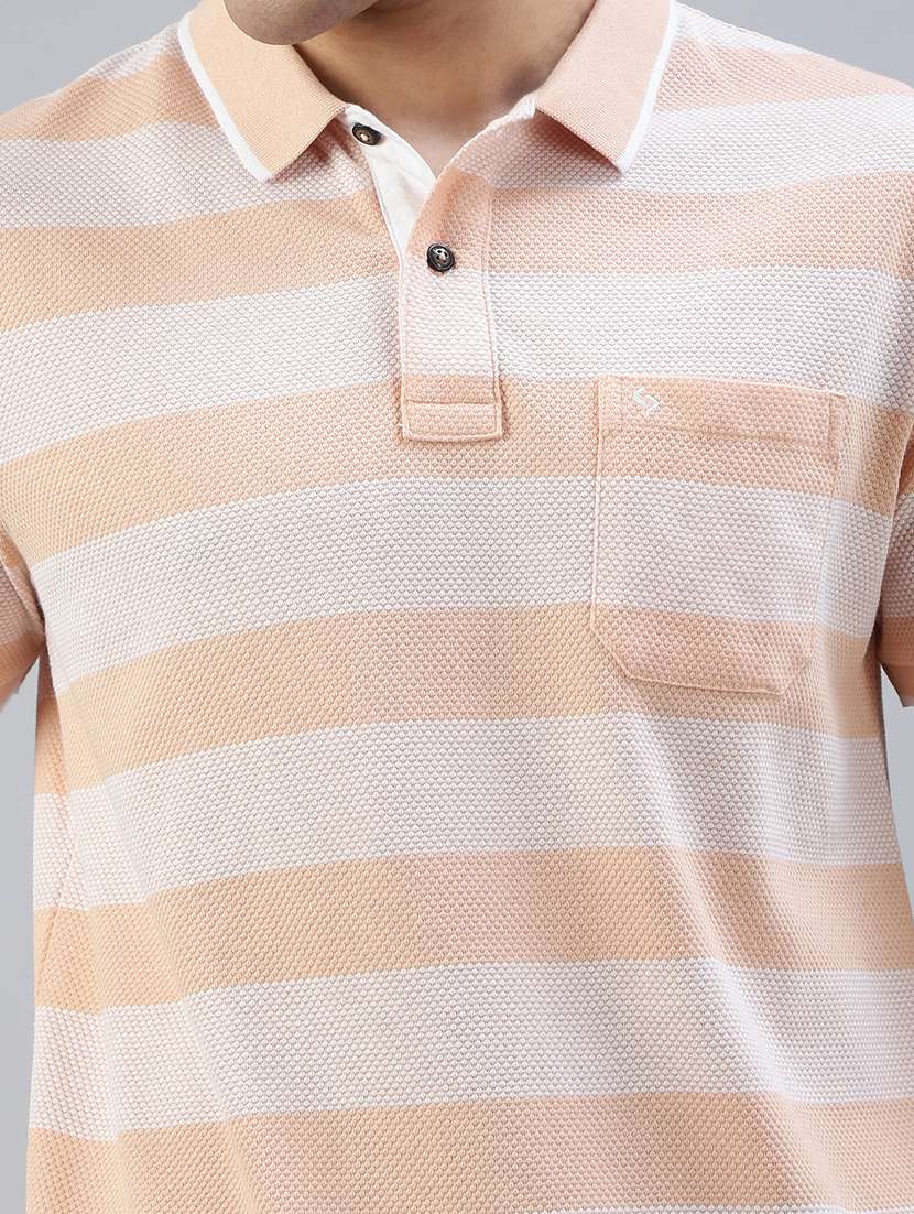 men striped short sleeve regular fit polo t-shirt - 21941380 -  Standard Image - 4