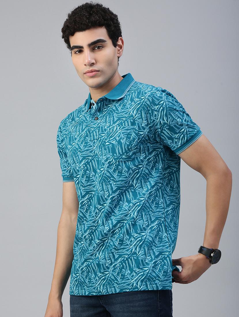 men printed short sleeve regular fit polo t-shirt - 21941390 - Standard Image - 1