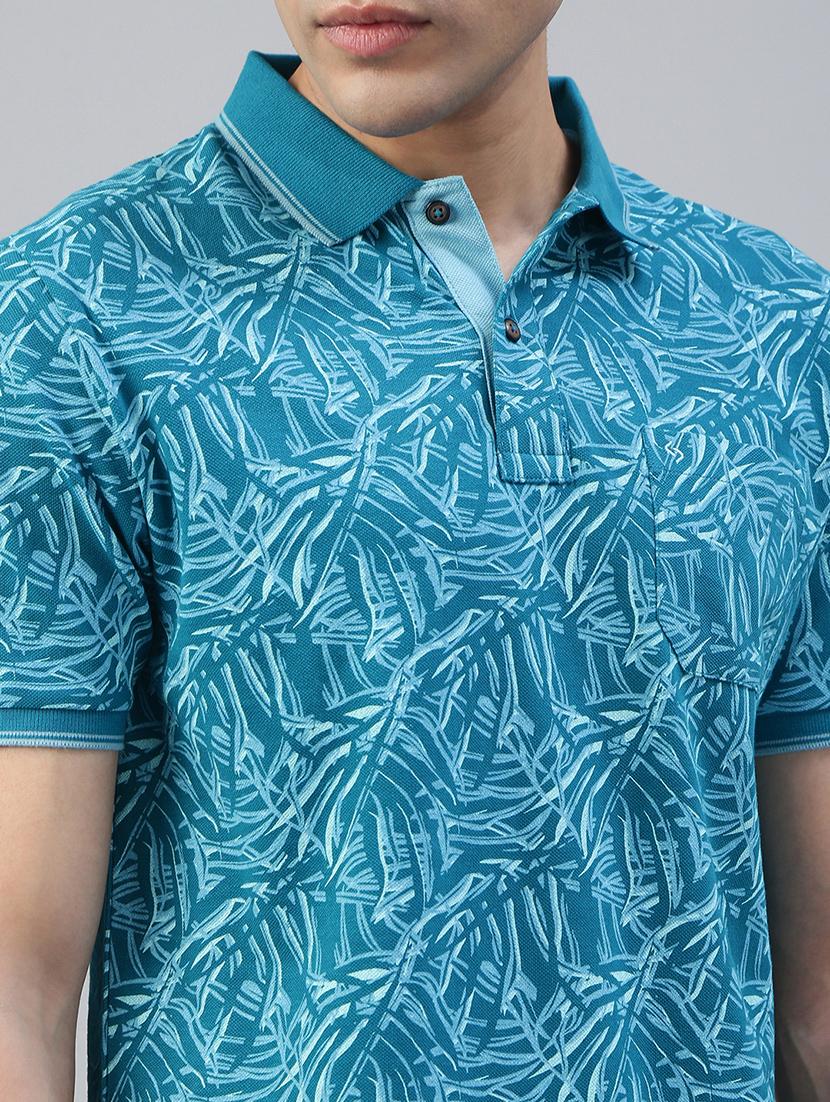 men printed short sleeve regular fit polo t-shirt - 21941390 - Standard Image - 4