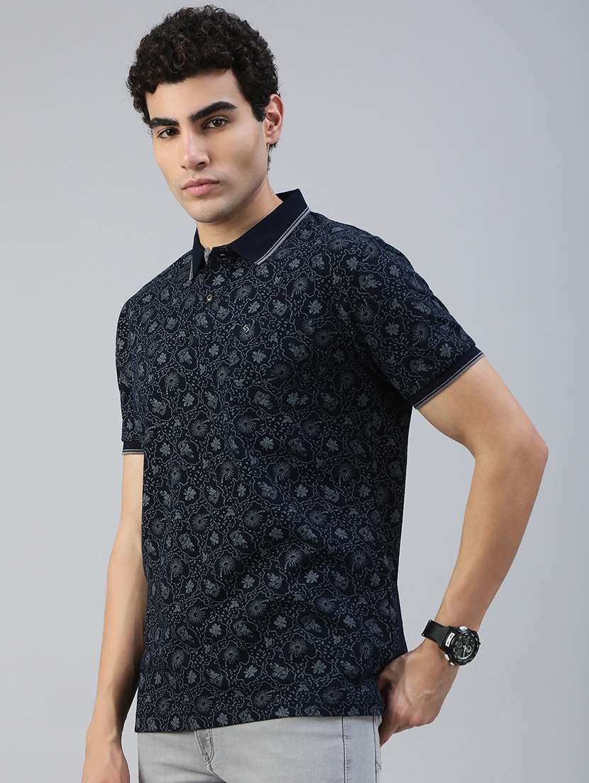 men printed short sleeve regular fit polo t-shirt - 21941391 -  Standard Image - 1