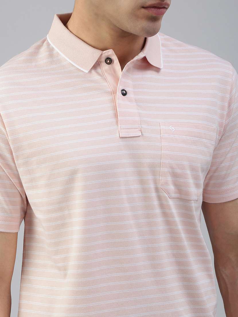 men striped short sleeve regular fit polo t-shirt - 21941392 -  Standard Image - 4