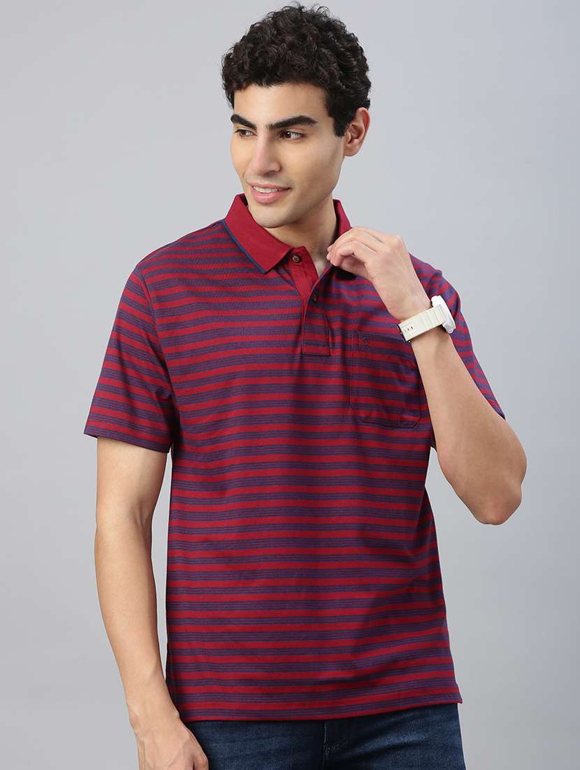 men printed short sleeve regular fit polo t-shirt