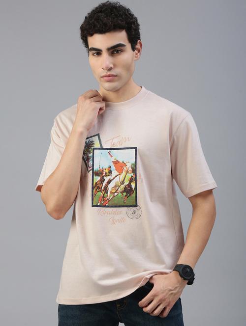 men front print round neck regular fit t-shirt - 21941399 -  Standard Image - 0