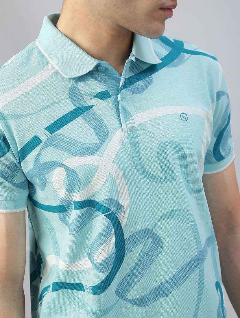 men printed short sleeve regular fit polo t-shirt - 21941404 -  Standard Image - 4