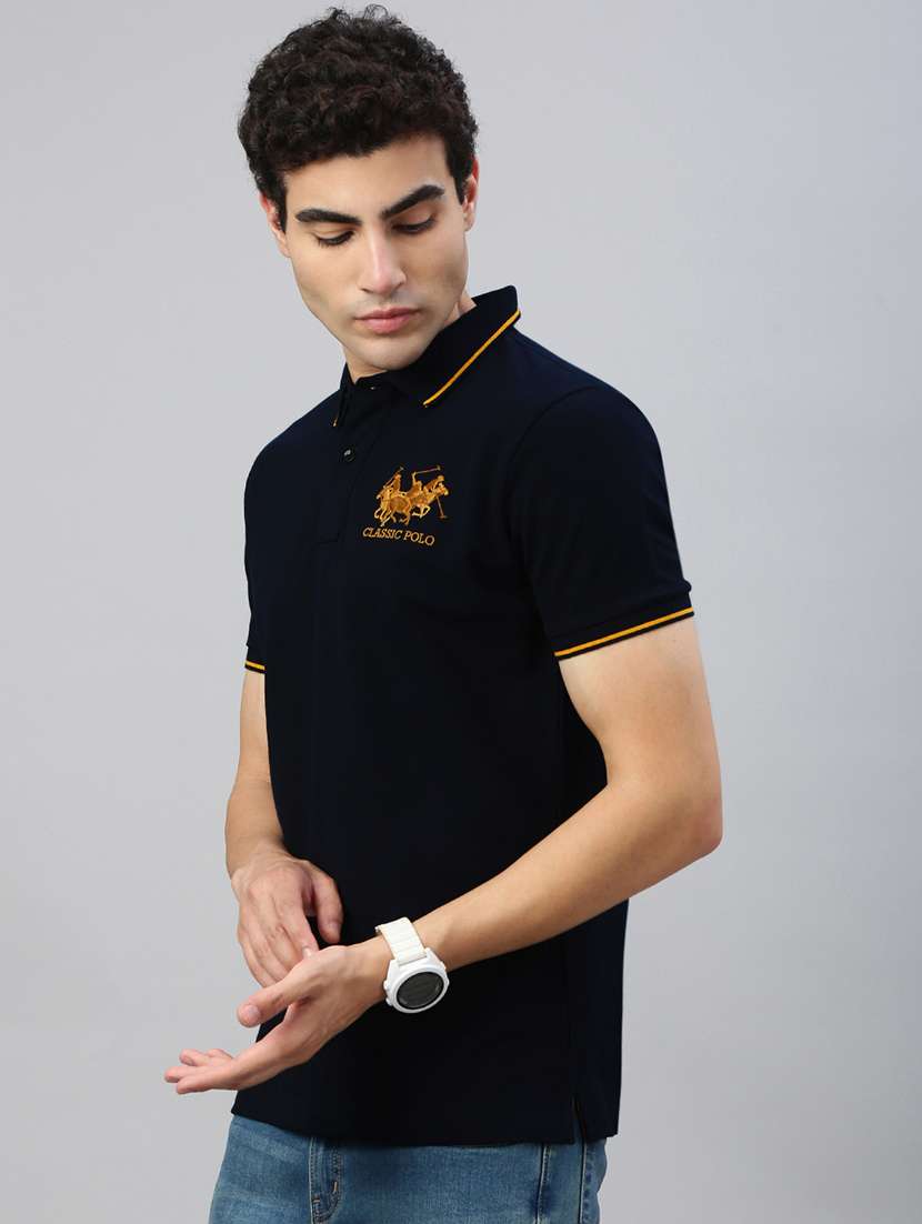 men printed short sleeve regular fit polo t-shirt - 21941408 -  Standard Image - 1