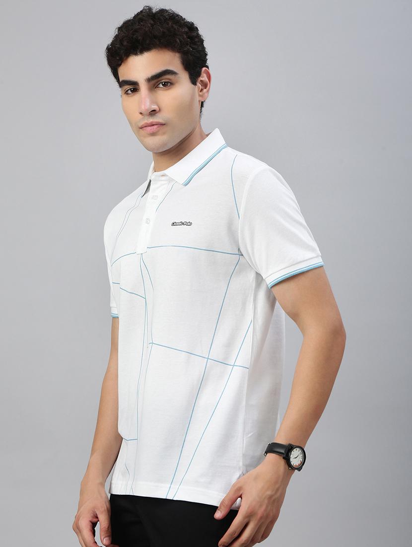 men printed short sleeve regular fit polo t-shirt - 21941411 - Standard Image - 1
