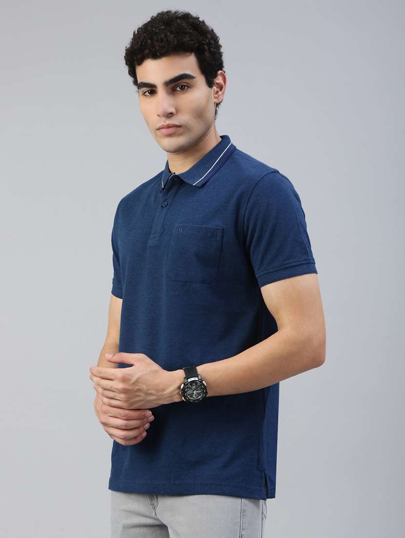 men solid short sleeve slim fit polo t-shirt - 21941420 -  Standard Image - 1