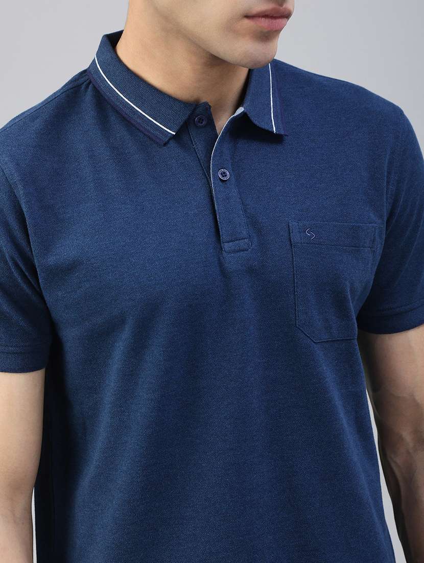 men solid short sleeve slim fit polo t-shirt - 21941420 -  Standard Image - 4