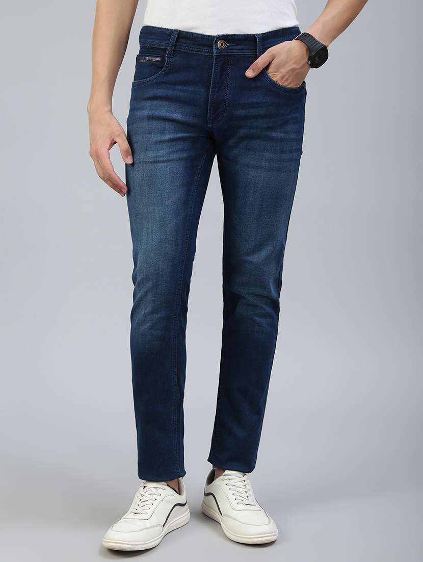 men washed mid rise ankle length jeans - 21941425 -  Standard Image - 1