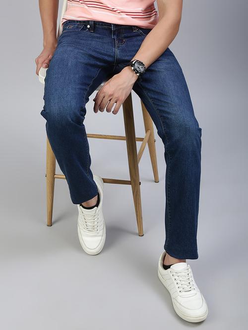 men washed mid rise ankle length jeans - 21941431 - Standard Image - 0