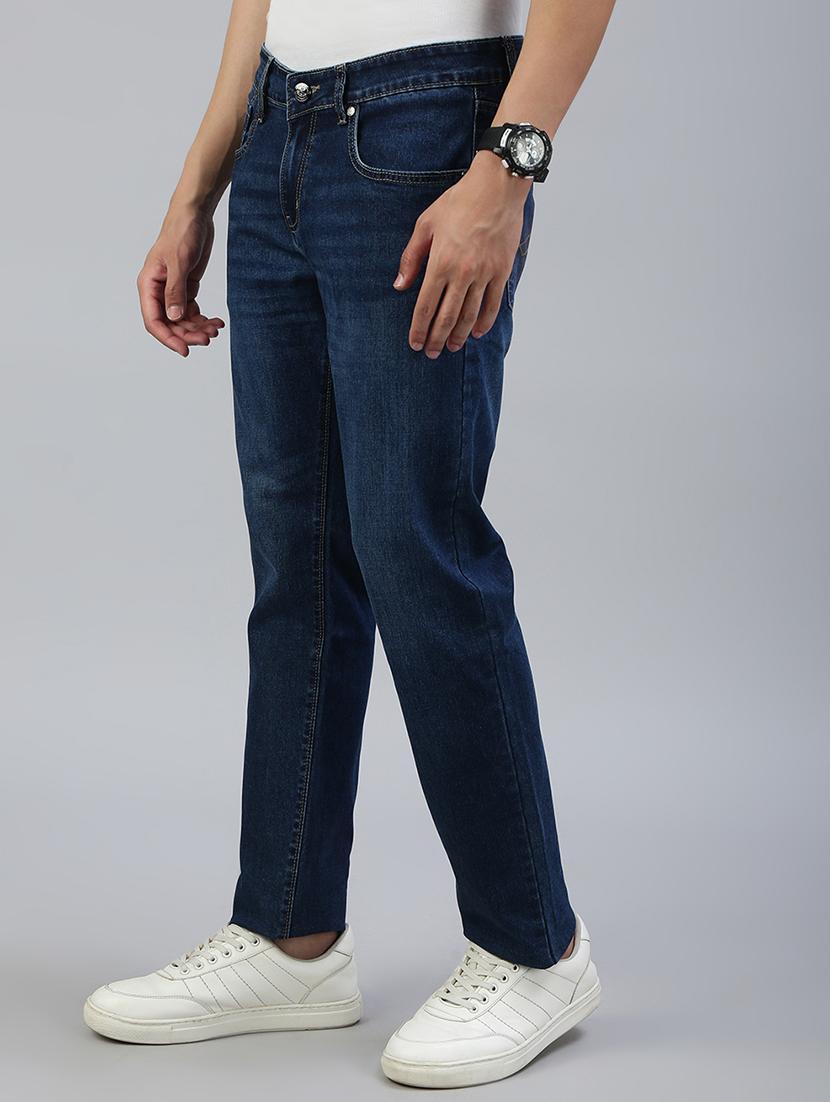 men washed mid rise ankle length jeans - 21941431 - Standard Image - 1