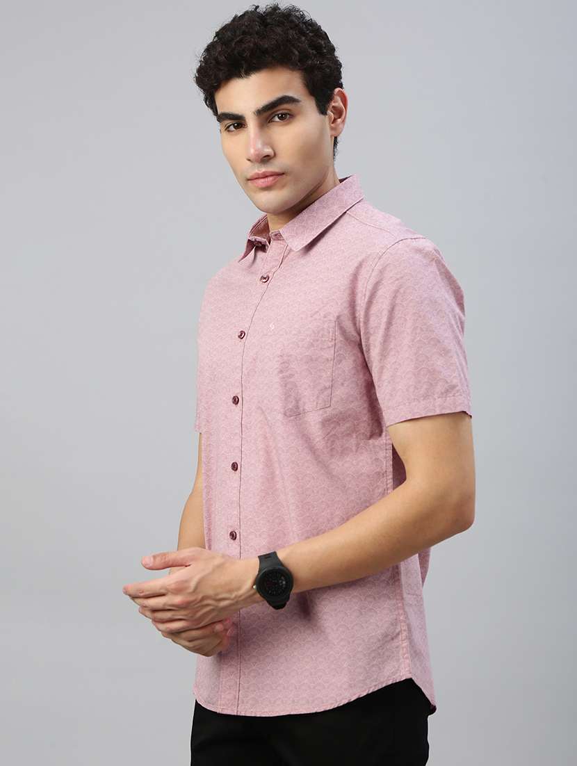 men printed short sleeve regular fit casual shirt - 21941442 -  Standard Image - 1