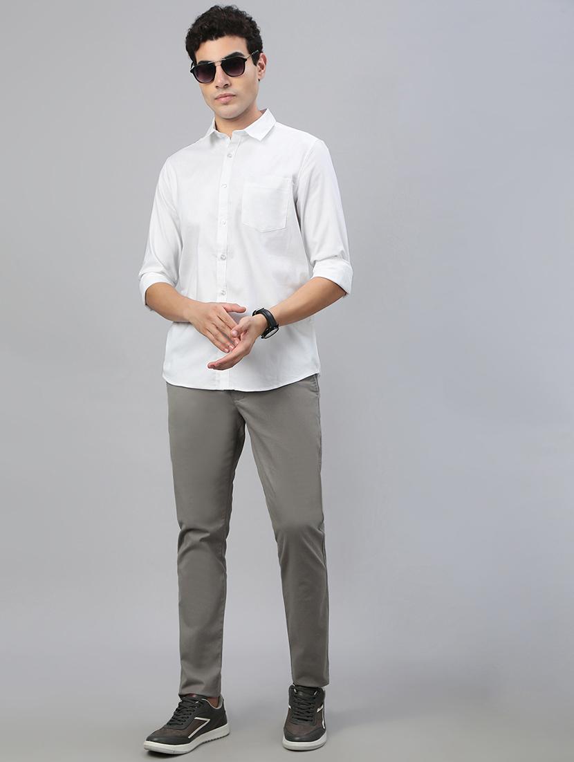 men solid long sleeve regular fit casual shirt - 21941449 - Standard Image - 4