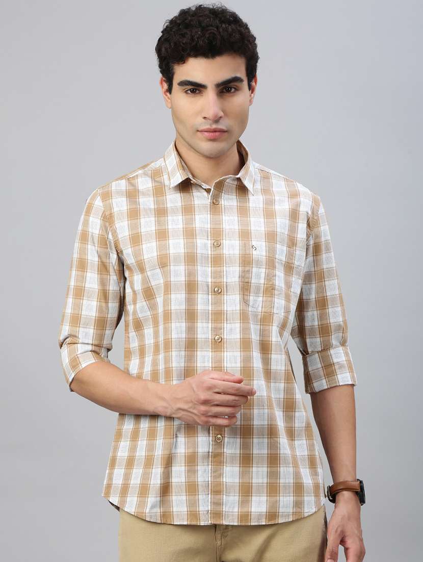 men checkered long sleeve regular fit casual shirt - 21941457 -  Standard Image - 1