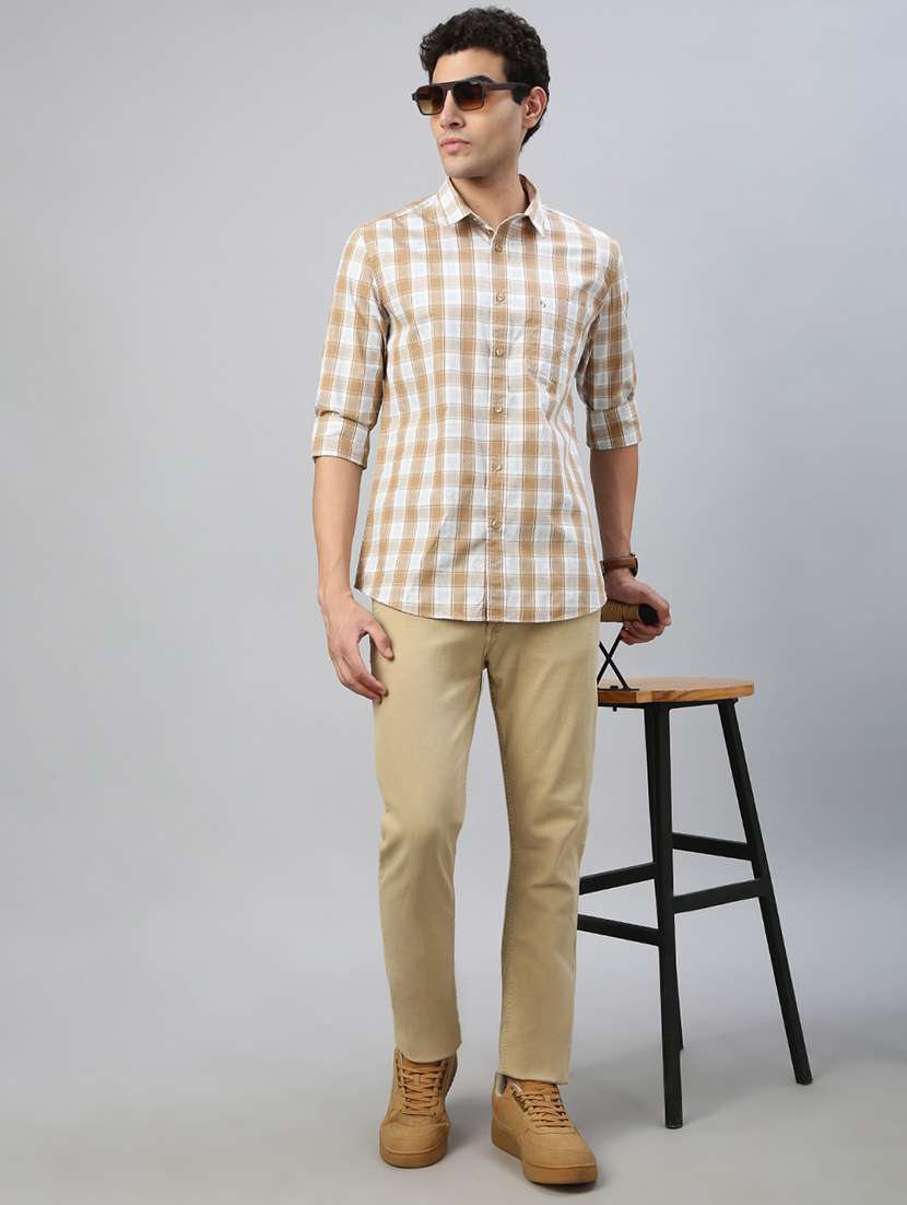 men checkered long sleeve regular fit casual shirt - 21941457 -  Standard Image - 4