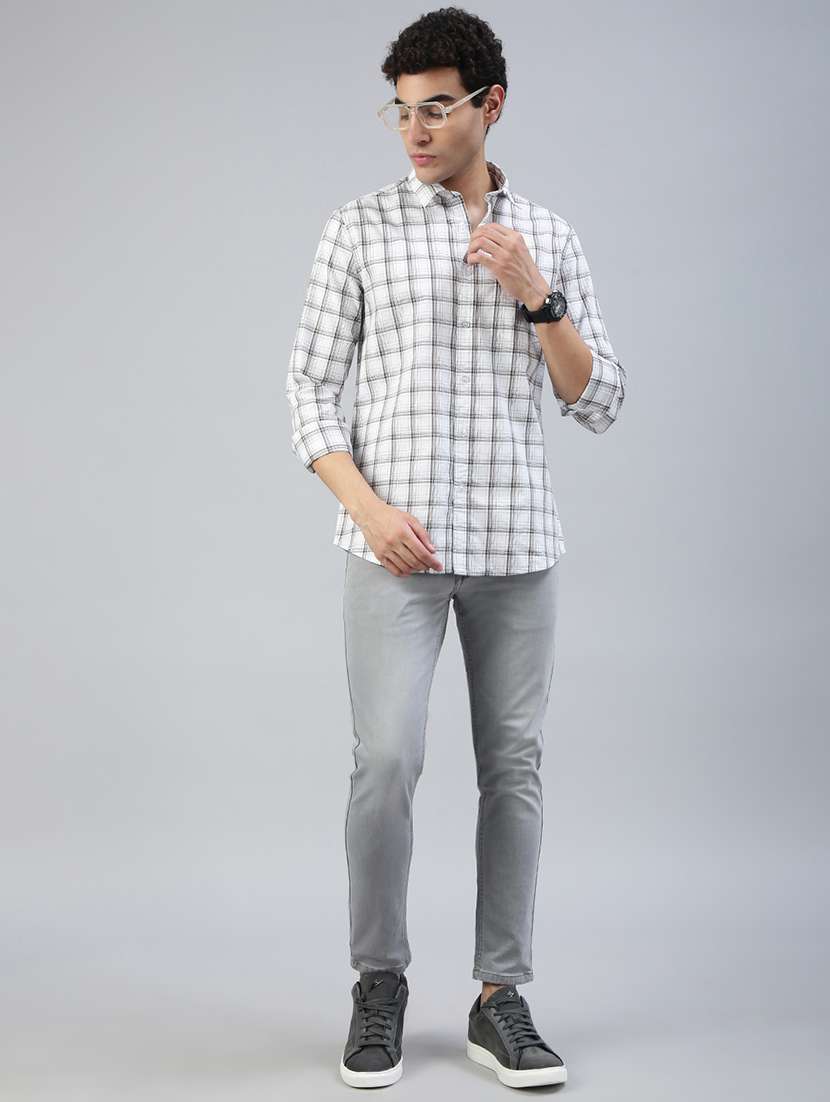 men checkered long sleeve regular fit casual shirt - 21941463 -  Standard Image - 4
