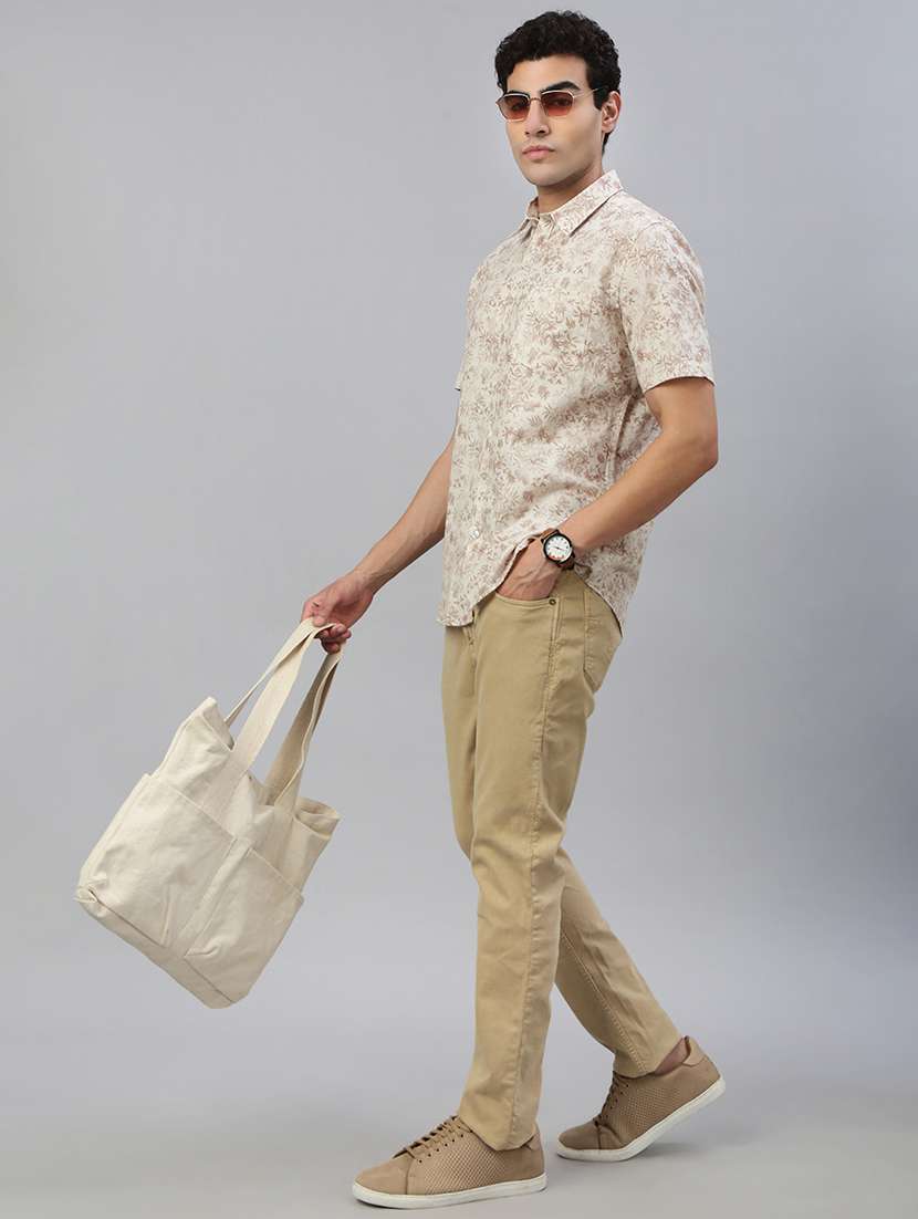 men printed short sleeve regular fit casual shirt - 21941465 -  Standard Image - 4