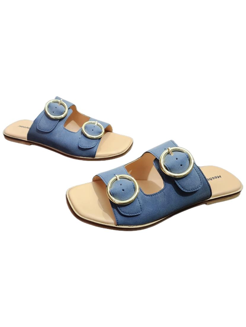 women solid slip on flat sandal - 21941572 -  Standard Image - 1