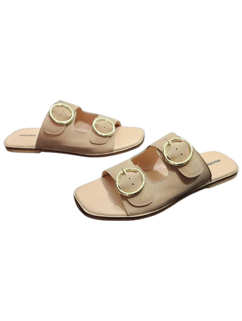 women solid slip on flat sandal - 21941573 -  Standard Image - 1