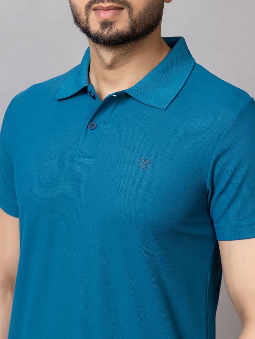 men solid short sleeve slim fit polo t-shirt - 21941685 - Standard Image - 4