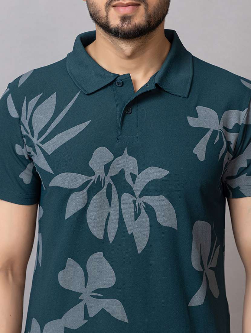 men printed short sleeve regular fit polo t-shirt - 21941686 - Standard Image - 4