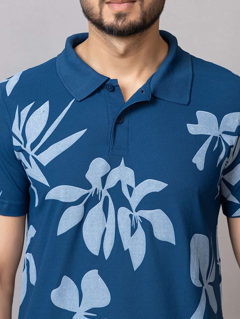 men printed short sleeve regular fit polo t-shirt - 21941687 - Standard Image - 4