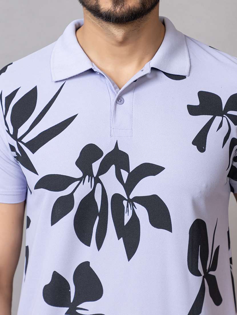 men printed short sleeve regular fit polo t-shirt - 21941689 - Standard Image - 4