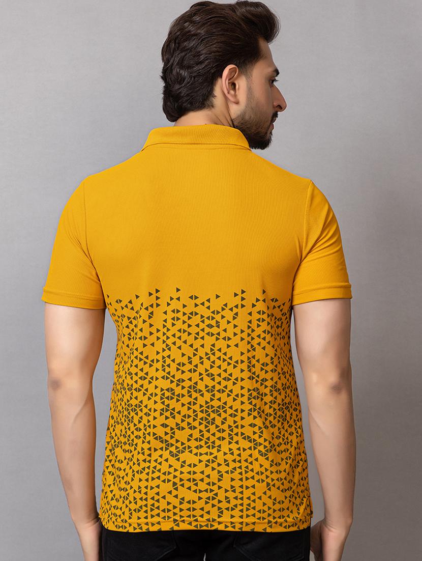 men printed short sleeve regular fit polo t-shirt - 21941691 - Standard Image - 1