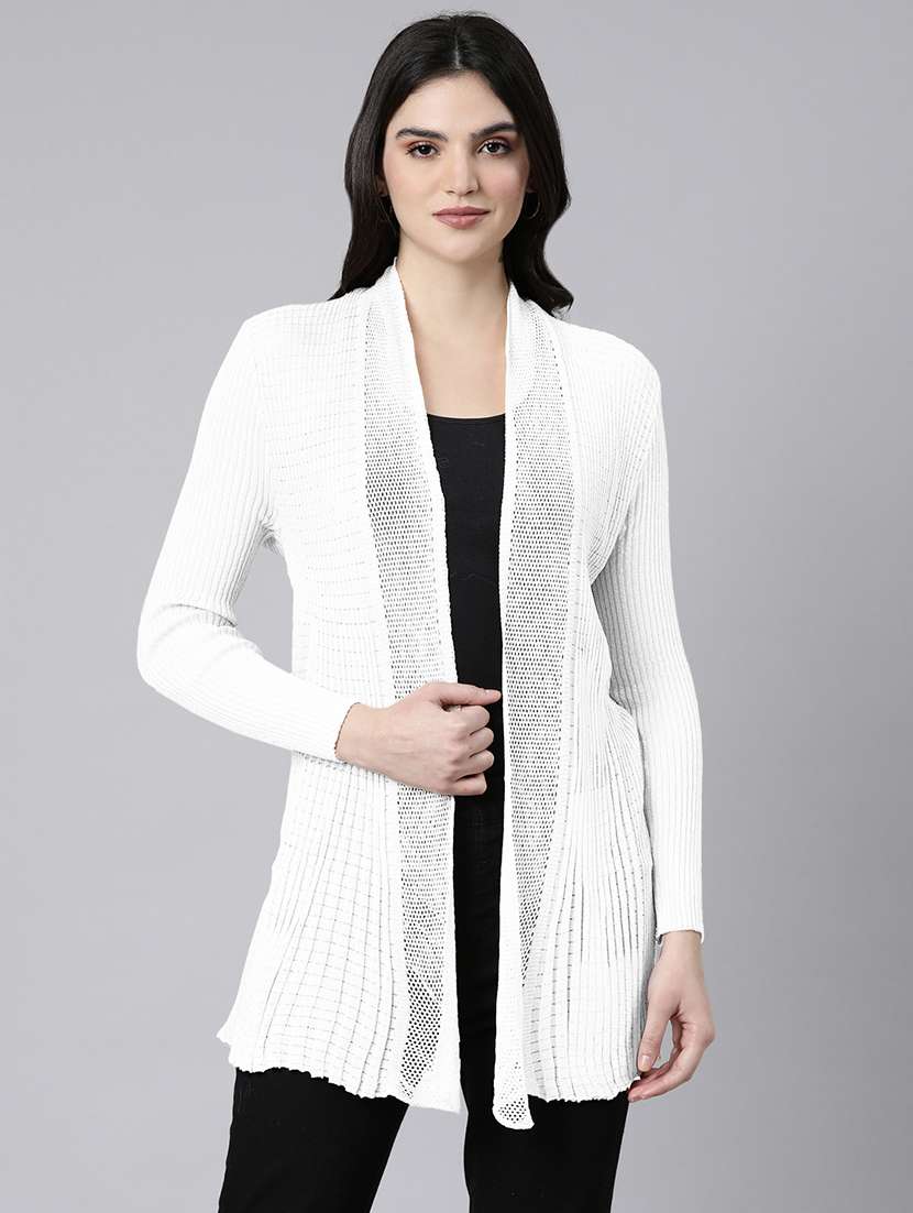 women solid long sleeve regular shrug - 21941717 -  Standard Image - 1