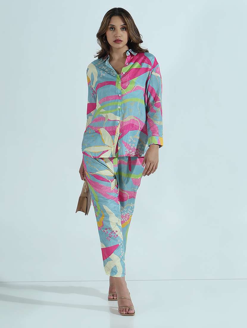 women printed shirt and trouser co-ord set - 21941784 -  Standard Image - 6