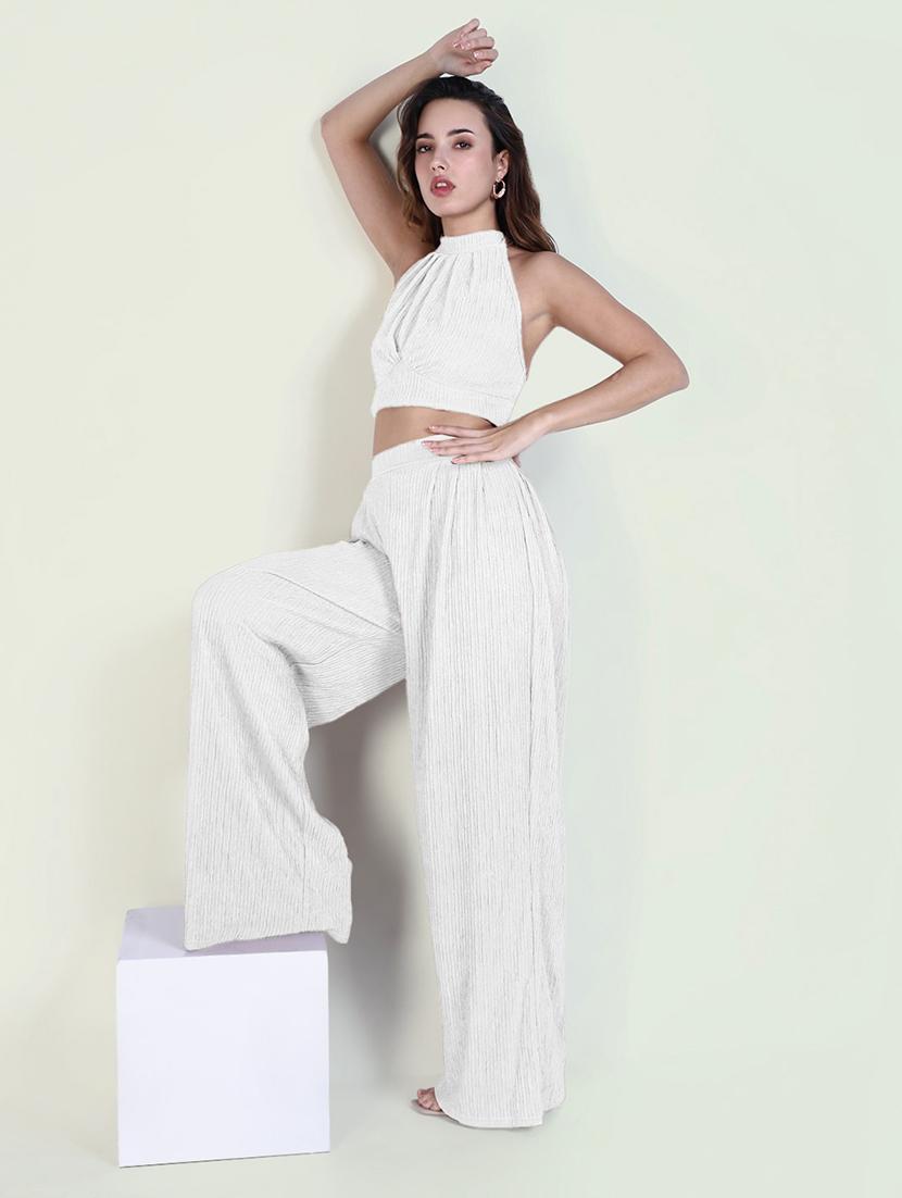women solid top and palazzo co-ord set - 21941795 - Standard Image - 6