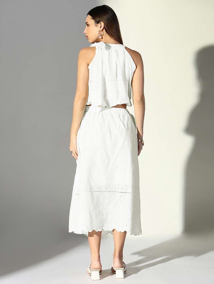 women embroidered top and skirt co-ord set - 21941798 -  Standard Image - 4