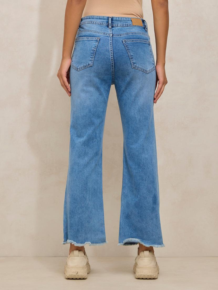 women solid mid rise bootcut jean - 21941804 - Standard Image - 4
