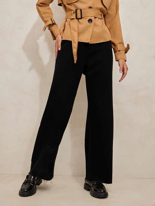 women solid high rise straight fit jean - 21941810 -  Standard Image - 0