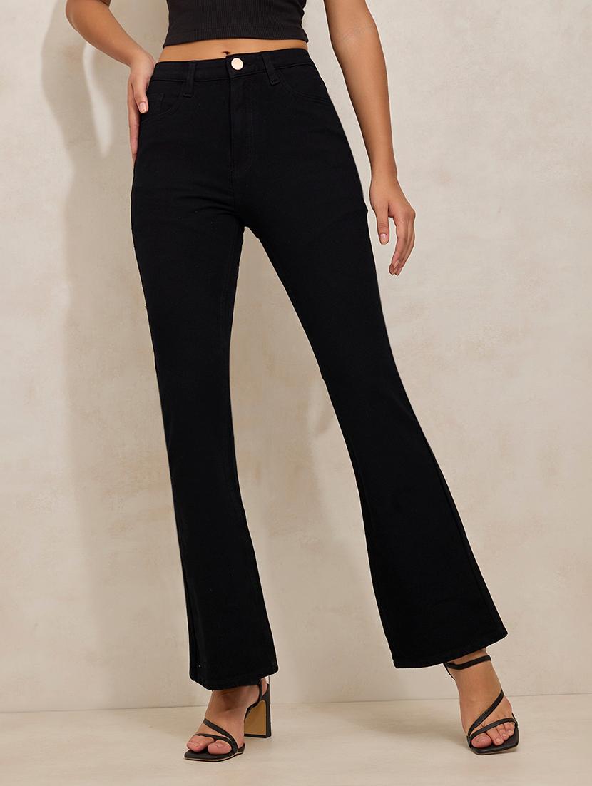 women solid high rise bootcut jean - 21941817 -  Standard Image - 1