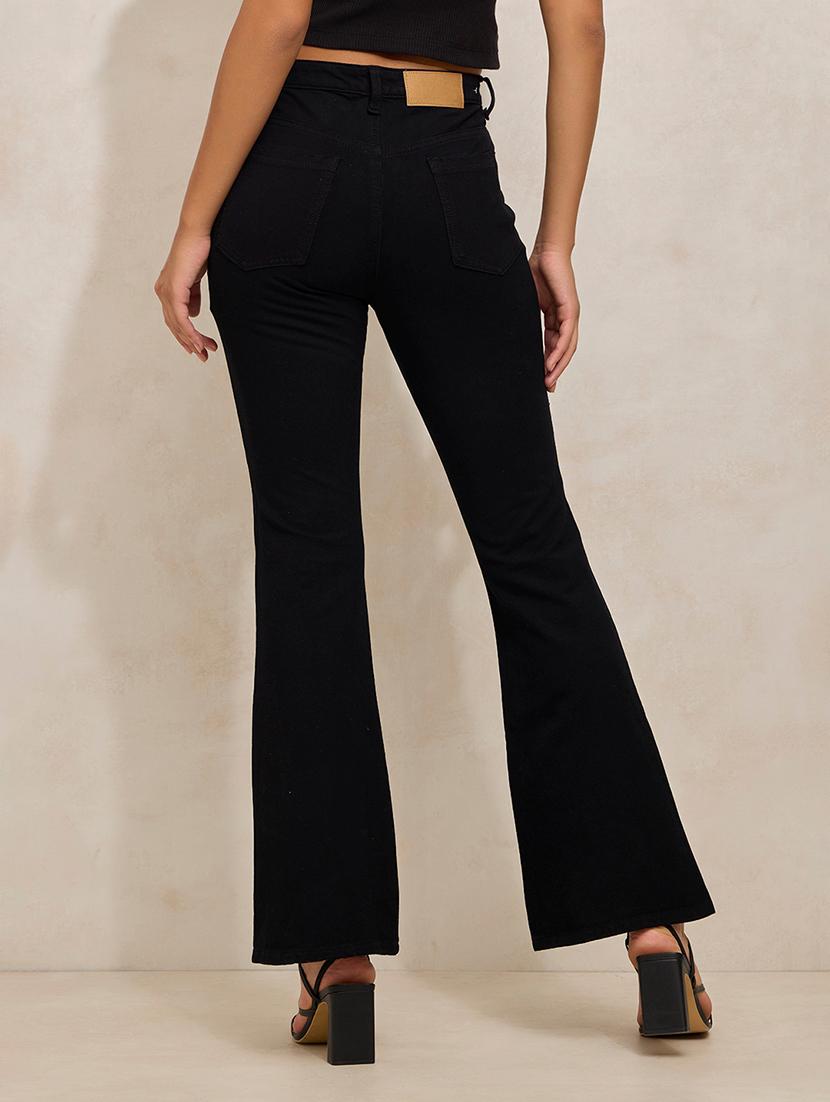 women solid high rise bootcut jean - 21941817 - Standard Image - 4