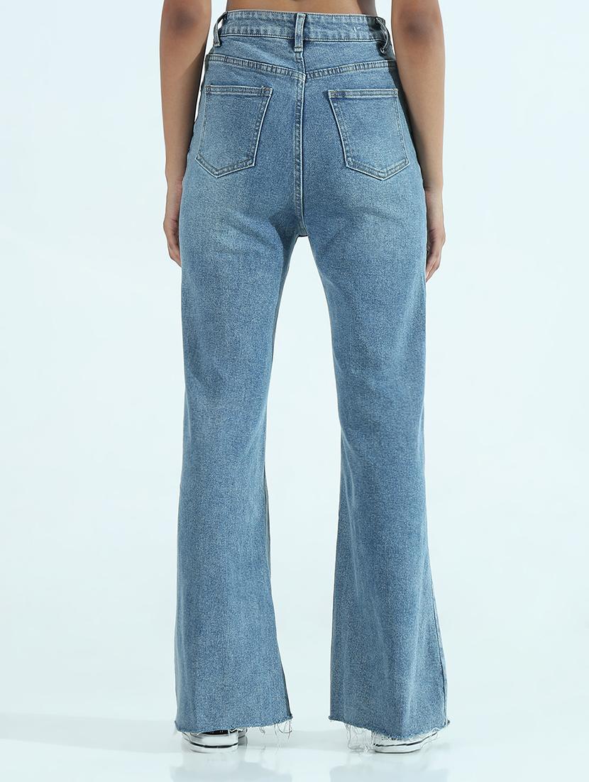 women solid high rise bootcut jean - 21941826 - Standard Image - 4
