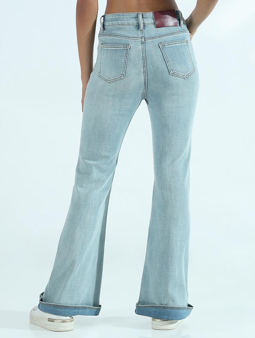 women solid mid rise bootcut jean - 21941829 - Standard Image - 4