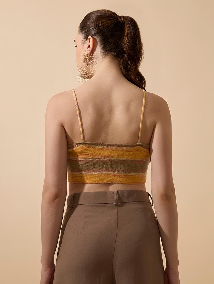 women printed shoulder strap crop tank top - 21941904 - Standard Image - 4