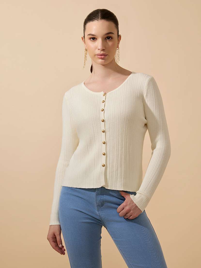 women solid long sleeve regular top - 21941910 -  Standard Image - 1
