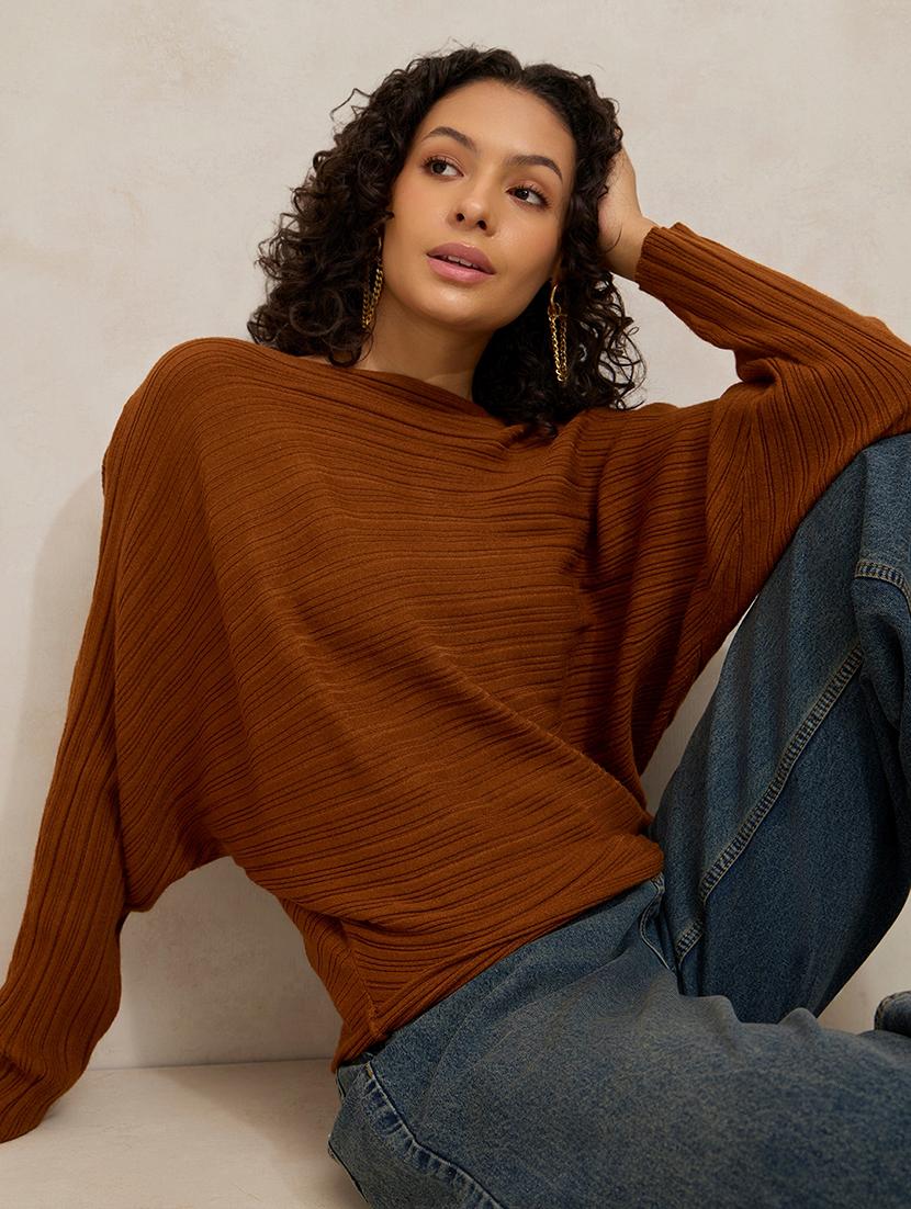 women solid batwing sleeve regular top - 21941944 - Zoom Image - 0