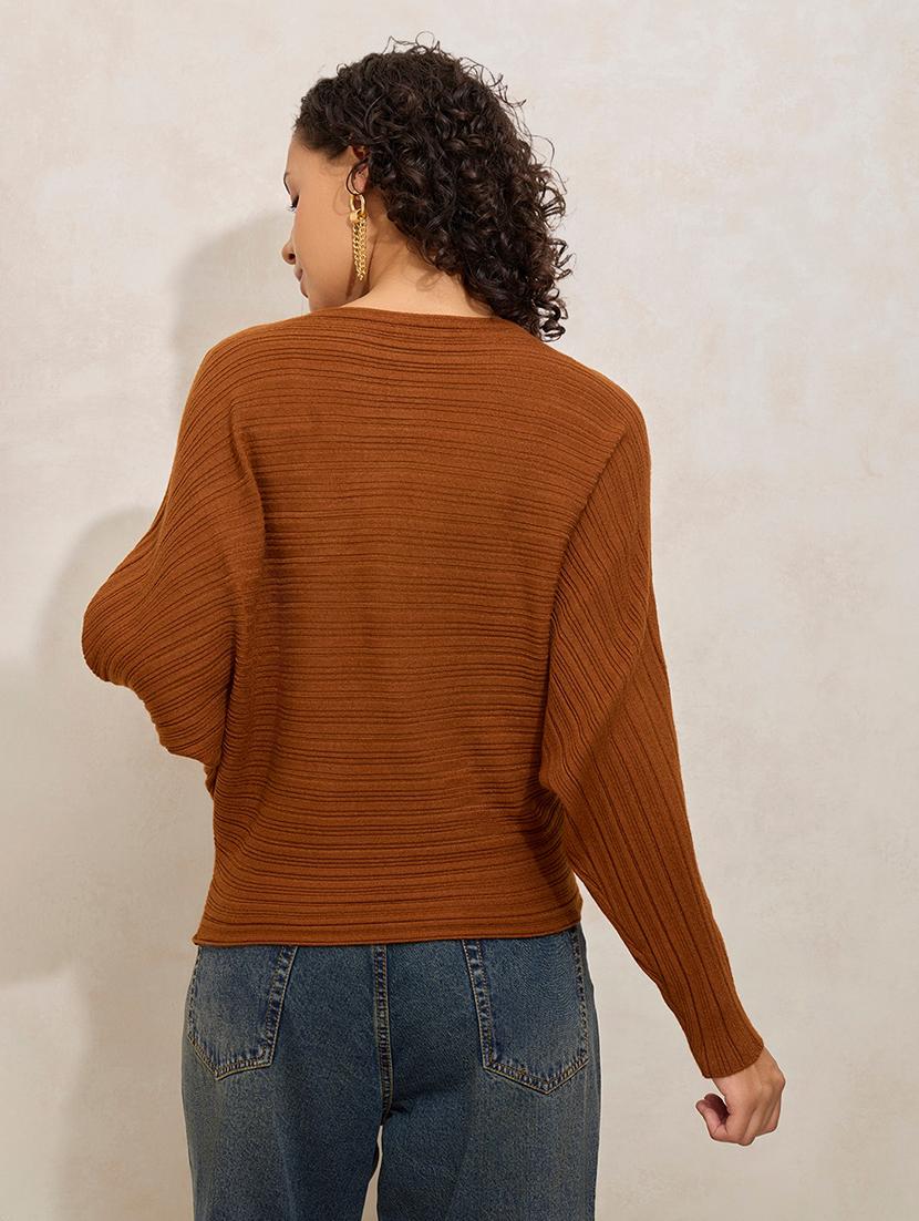 women solid batwing sleeve regular top - 21941944 - Standard Image - 4
