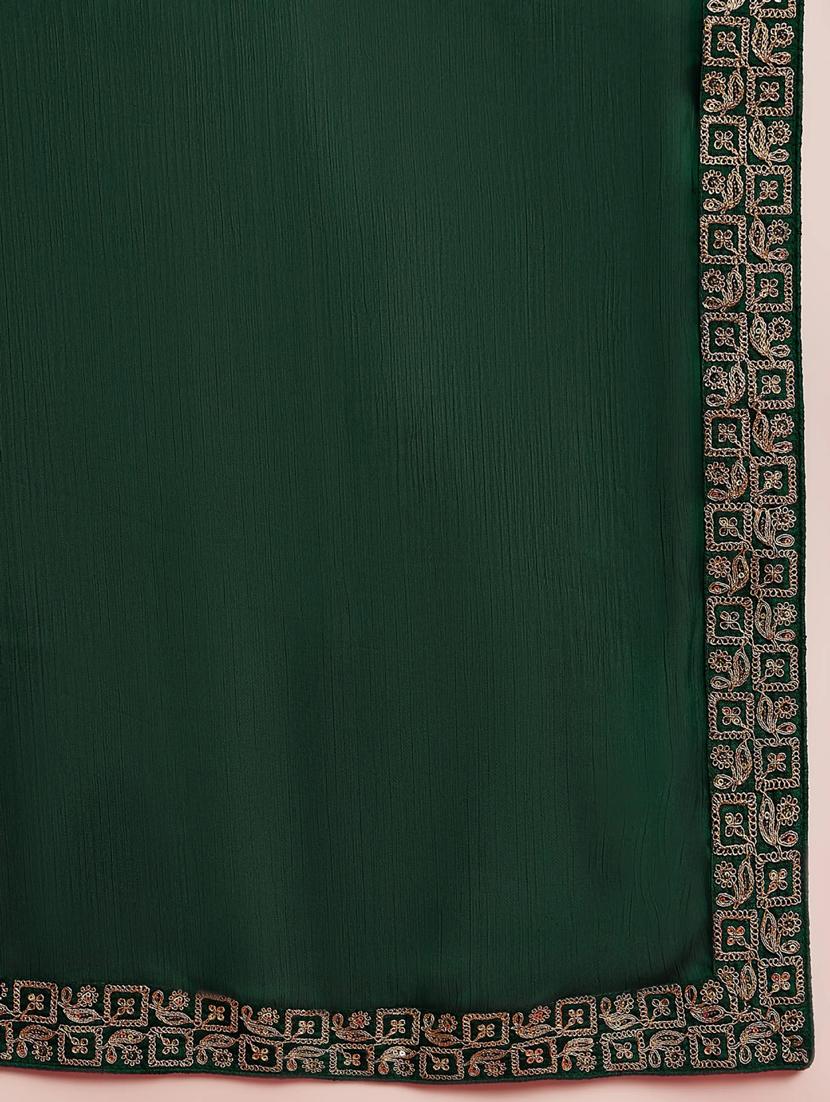 women solid with bordered saree with blouse - 21941987 - Standard Image - 6