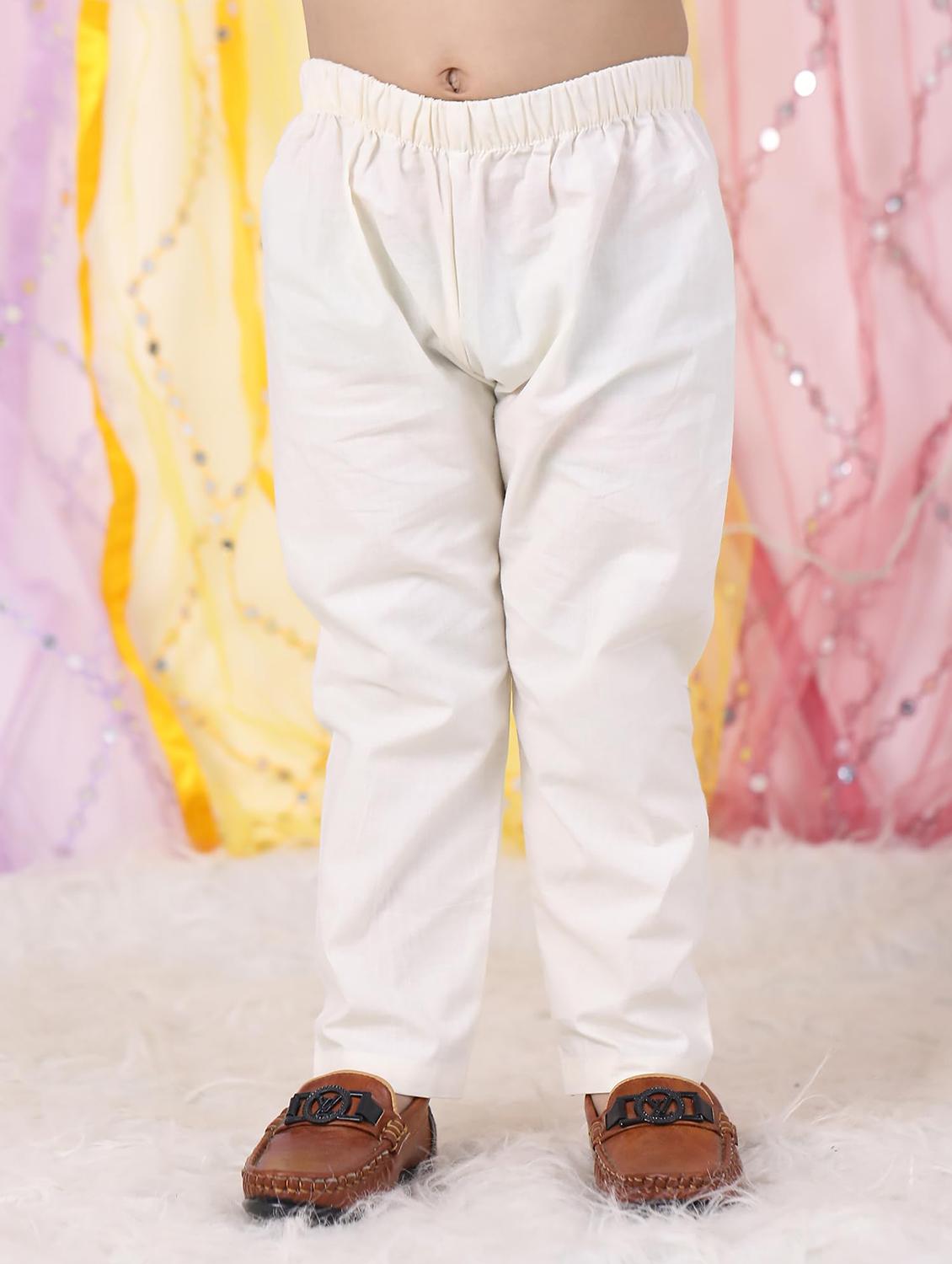 boys embroidered long sleeve kurta & pyjama set - 21942045 - Standard Image - 4