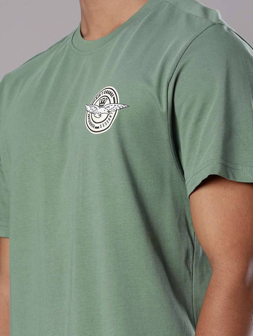 men back print round neck regular fit t-shirt - 21942300 - Standard Image - 4