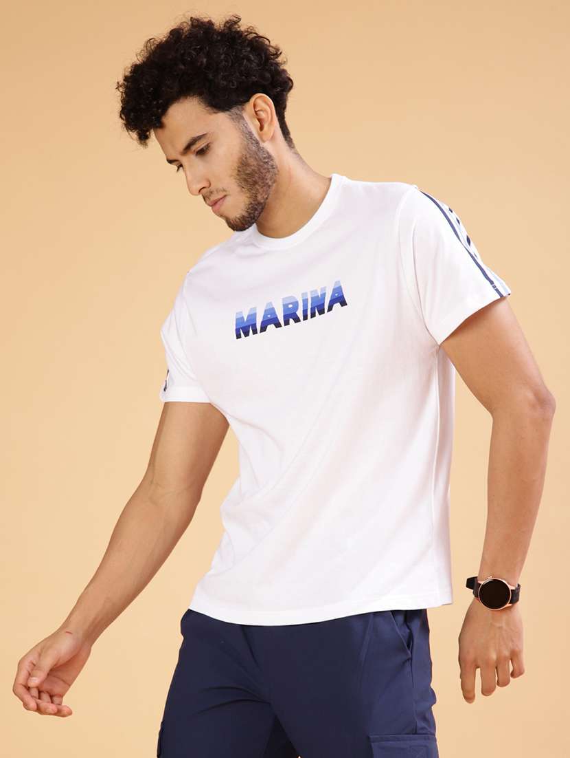 men printed short sleeve regular fit t-shirt - 21942301 -  Standard Image - 1