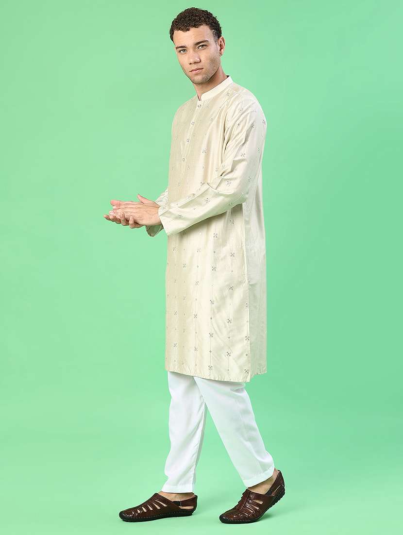 men long sleeve kurta and pyjama set - 21942337 -  Standard Image - 1